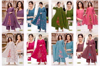 Naaz Vol 1 Roman Silk Heavy Embroidery Sequence Work Designer 3 Piece Suit Set kurti pant with dupatta Catalogs