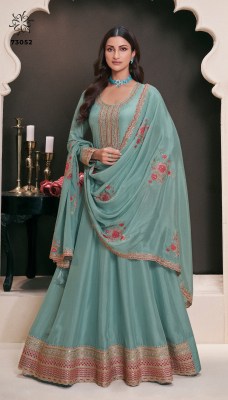 Naaz by Kuleesh Embroidered exclusive long Anarkali suit catalogue with low rate fancy Anarkali suit catalogs