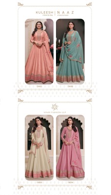 Naaz by Kuleesh Embroidered exclusive long Anarkali suit catalogue with low rate fancy Anarkali suit catalogs