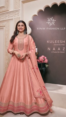 Naaz by Kuleesh Embroidered exclusive long Anarkali suit catalogue with low rate fancy Anarkali suit catalogs