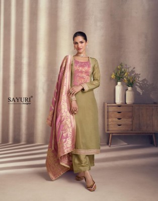 Naaz by Sayuri Designer Premium simar silk embroidered Kurti pant and dupatta collection at low price readymade suit catalogs