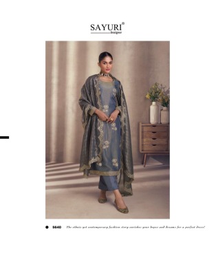Naaz by Sayuri Designer Premium simar silk embroidered Kurti pant and dupatta collection at low price readymade suit catalogs