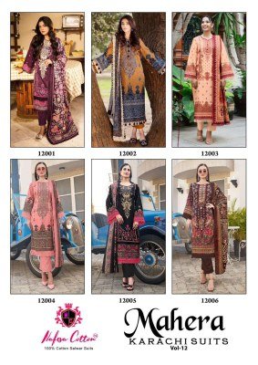 Nafisa Cotton Mahera Karachi Suit Vol 12 Readymade Catalogue Pcs Wholesale Rate  readymade suit catalogs