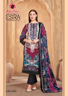 Nafisa Esra Karachi suit  Vol 11  salwar suit pure cotton catalogue pcs wholesale rate   dress material catalogs