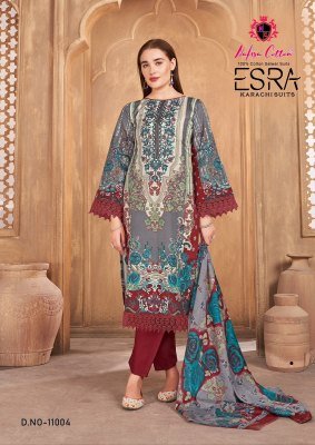 Nafisa Esra Karachi suit  Vol 11  salwar suit pure cotton catalogue pcs wholesale rate   dress material catalogs
