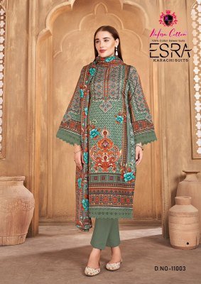 Nafisa Esra Karachi suit  Vol 11  salwar suit pure cotton catalogue pcs wholesale rate   dress material catalogs