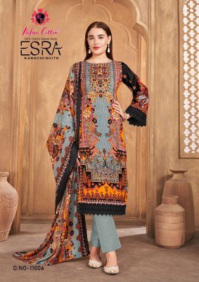 Nafisa Esra Karachi suit  Vol 11  salwar suit pure cotton catalogue pcs wholesale rate   dress material catalogs