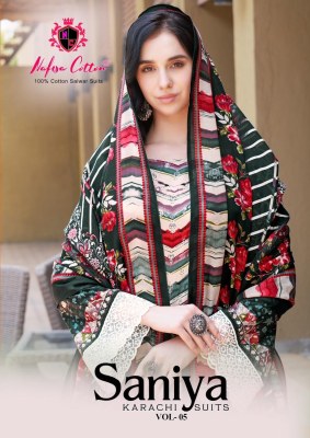 Nafisha Cotton Saniya Karachi Vol 05 Soft Cotton Unstitched Suits with Printed Dupatta Wholesale  wholesale catalogs