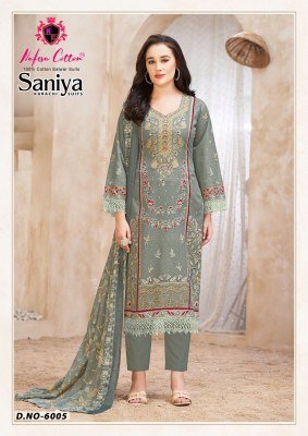 Nafisha Cotton Saniya Karachi Suits Vol 06 Pure Soft Cotton Digital Print Wholesale readymade suit catalogs