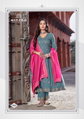 Nafiza by mitto designer anarkali reyon readymade suit catalogue at low rate readymade suit catalogs