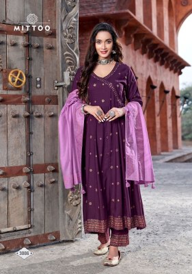 Nafiza by mitto designer anarkali reyon readymade suit catalogue at low rate readymade suit catalogs