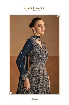 Nagma by Gulkayra Designer Real Chinon Free Sized Embroidered Gown with Dupatta collection at amavi Expo gown catalogs