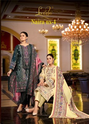 Naira NX vol 4 by Levisha cambric cotton Pakistani suit catalogue at affordable rate 