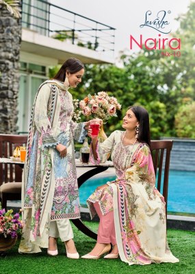 Naira Nx vol 10 by Levisha embroidered cambric cotton Pakistani suit collection   Levisha