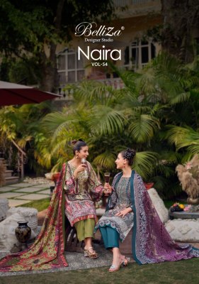 Naira vol 54 by Belliza pure cotton digital printed unstitched salwar suit catalogue 