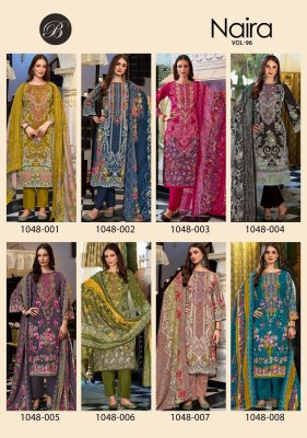 Naira vol 96 by Belliza Pure Cotton Digita Printed Fancy unstitched material catalogue dress material catalogs