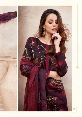 Naishaa by Suryajyoti Presented Jam Satin Printed unstitched suit catalogue at low rate dress material catalogs