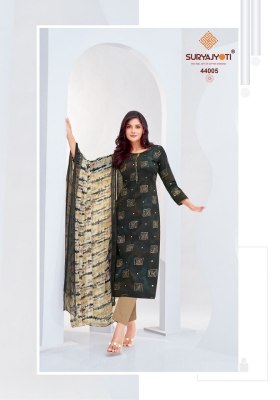 Naishaa vol 44 by Suryajyoti jaam satin cotton printed unstitched salwar suit catalogue salwar kameez catalogs