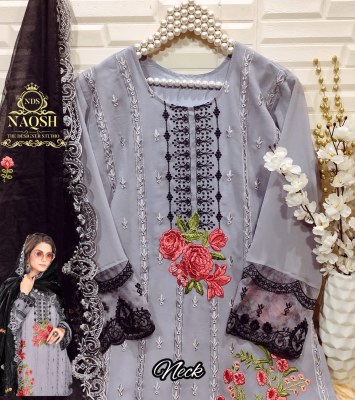 Naqsh designer studio by D NO 15001 pure georgette embroidered readymade suit catalogue readymade suit catalogs