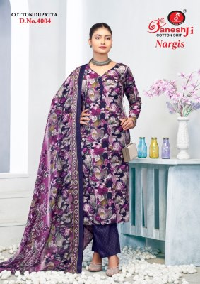 Nargis vol 4 by Ganeshji Heavy indo cotton Dress material at affordable rate  salwar kameez catalogs