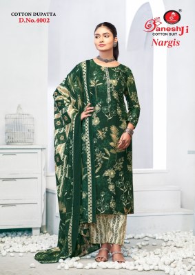 Nargis vol 4 by Ganeshji Heavy indo cotton Dress material at affordable rate  salwar kameez catalogs
