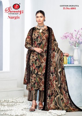 Nargis vol 4 by Ganeshji Heavy indo cotton Dress material at affordable rate  salwar kameez catalogs