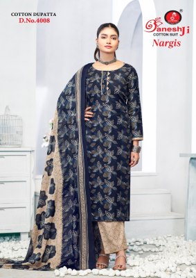 Nargis vol 4 by Ganeshji Heavy indo cotton Dress material at affordable rate  salwar kameez catalogs