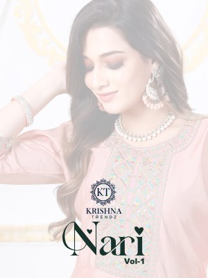 Nari vol 1 by Karishna Trends Roman silk flair readymade suit at amavie expo readymade suit catalogs