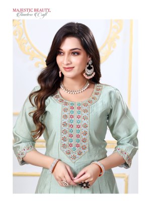 Nari vol 1 by Karishna Trends Roman silk flair readymade suit at amavie expo readymade suit catalogs