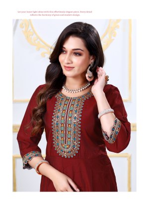 Nari vol 1 by Karishna Trends Roman silk flair readymade suit at amavie expo readymade suit catalogs