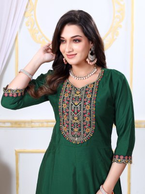 Nari vol 1 by Karishna Trends Roman silk flair readymade suit at amavie expo readymade suit catalogs
