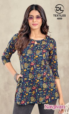 Navjivan vol 4 by DL Textiles Short printed Designer Top collection with affordable rate Amavi