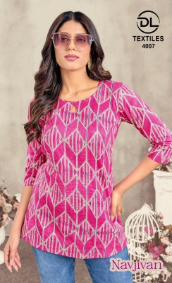 Navjivan vol 4 by DL Textiles Short printed Designer Top collection with affordable rate western wear catalogs