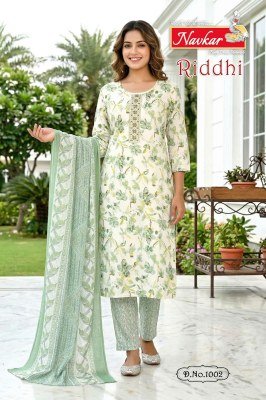 Navkar Riddhi Vol. 1 Capsule Foil Print Kurta Pant Set with Cotton Dupatta kurti pant with dupatta Catalogs