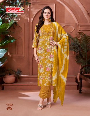 Navkar Saba Vol 11 Ethnic Suit Set  Embroidered Rayon Top, Printed Bottom With Pocket, And Chanderi Dupatta, Wholesale kurtis catalogs