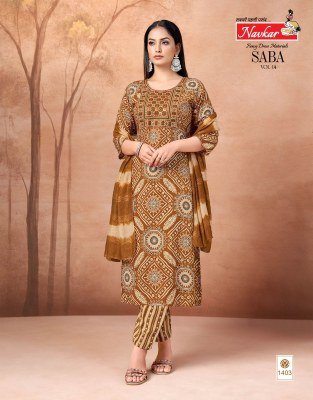 Navkar Saba Vol 14 Rayon Embroidery Work Kurti Pant Dupatta  readymade suit catalogs