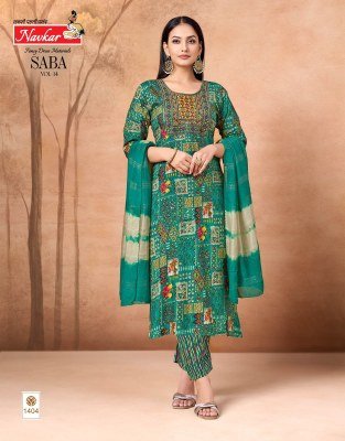 Navkar Saba Vol 14 Rayon Embroidery Work Kurti Pant Dupatta  readymade suit catalogs