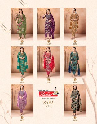 Navkar Saba Vol 14 Rayon Embroidery Work Kurti Pant Dupatta  readymade suit catalogs