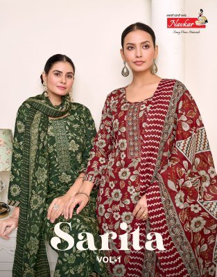 Navkar Sarita Vol 1 Malaysian Cotton Print Top And Pant with Mal Mal Printed Dupatta Wholesale kurtis catalogs