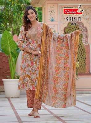 Navkar Shristi vol 2 cotton slub top pant dupatta set Kurti catalogue wholesaler price  kurtis catalogs
