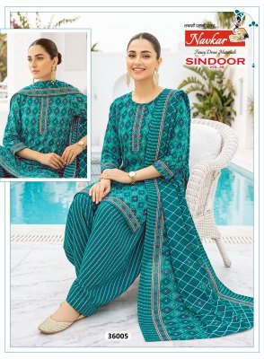 Navkar Sindoor Vol  36 Mix Cotton Patiyala Suit with Dupatta readymade suit catalogs
