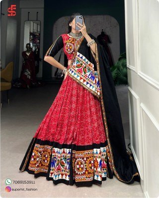 Navratri Collection Cotton Lehenga Choli, Gamthi Work, Garba Dress, Traditional Wear Navratri Garba And Dandiya Night Dress Wholesale  lehenga choli