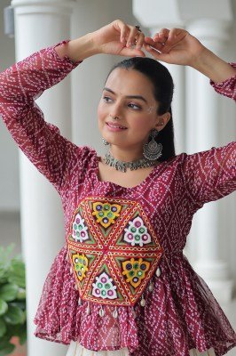 Navratri Collections 2026 KA-1185 Bandhani Print Kutchi Gamthi Patchwork Top wholesale catalogs