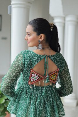 Navratri Collections 2026 KA-1185 Bandhani Print Kutchi Gamthi Patchwork Top kurtis catalogs