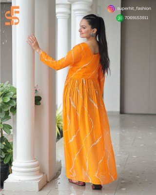 Navratri Festive 1181 Mustered Yellow Colour Fusion Leheriya Kurti with Kutchi Patchwork in Faux Georgette Wholesale kurtis