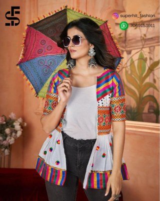 Navratri Night Sparkle Kediya Embroidered Mirror Collection 5042 Dazzle Dance Kediya Real Mirror  Embroidery Work Wholesale kurtis