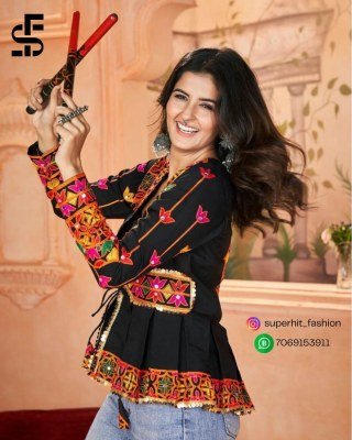 Navratri Night Sparkle Kediya Embroidered Mirror Collection5041 Dazzle Dance Kediya Real Mirror  Embroidery Work Wholesale kurtis