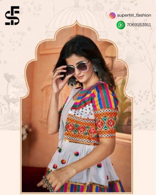 Navratri Night Sparkle Kediya Embroidered Mirror Collection 5042 Dazzle Dance Kediya Real Mirror  Embroidery Work Wholesale kurtis