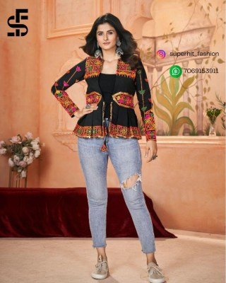 Navratri Night Sparkle Kediya Embroidered Mirror Collection5041 Dazzle Dance Kediya Real Mirror  Embroidery Work Wholesale kurtis