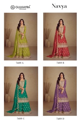 Navya by GUlkayra Designer Real Chinon free size readymade suit catalogue at affordable rate readymade suit catalogs